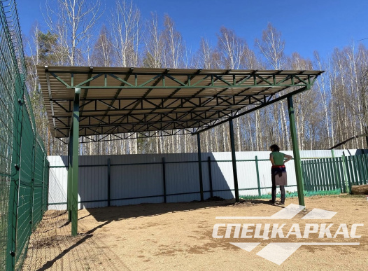 Односкатный навес из профнастила для автомобиля №37 - фото 1335