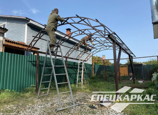 Навес из поликарбоната для одного автомобиля №89 - фото 1842