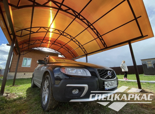 Навес для машины из поликарбоната №34 - фото 1305