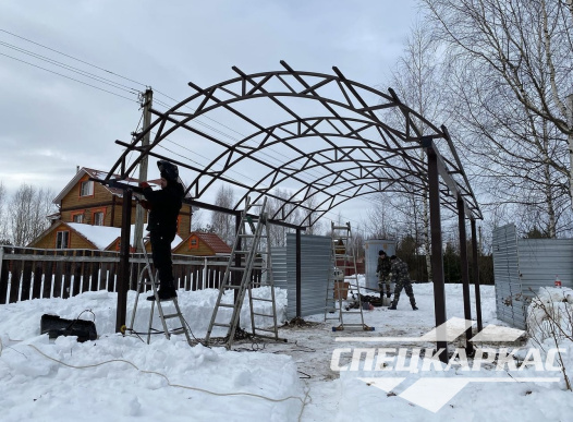 Навес для машины из поликарбоната №48 - фото 1432