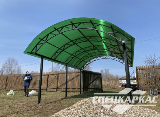 Арочный навес из поликарбоната для машины №38 - фото 1343