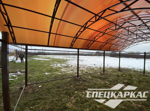 Навес из поликарбоната арочного типа №58 - фото 1539