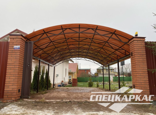 Навес из поликарбоната над парковочным местом №63 - фото 1590