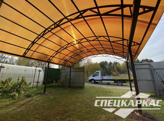 Навес из поликарбоната перед гаражом №82 - фото 1779