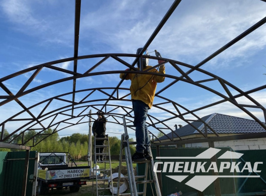 Навес для одной машины на дачу №26 - фото 1219