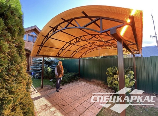 Навес из поликарбоната для дачи №93 - фото 1887