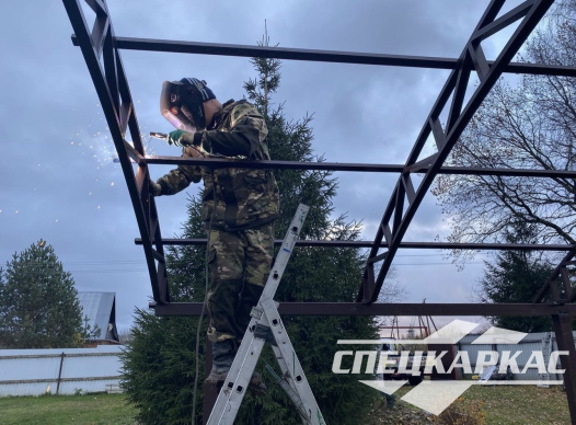 Арочный навес из поликарбоната на две машины №72 - фото 1673