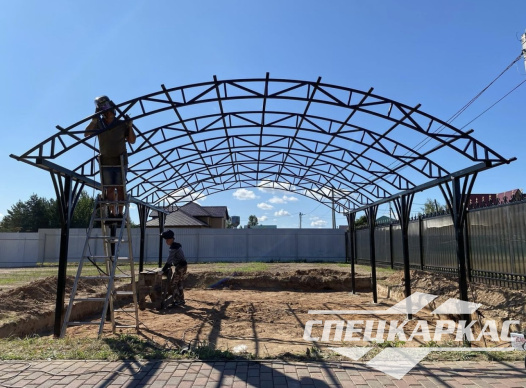 Арочный навес из поликарбоната для автомобилей №10 - фото 1062